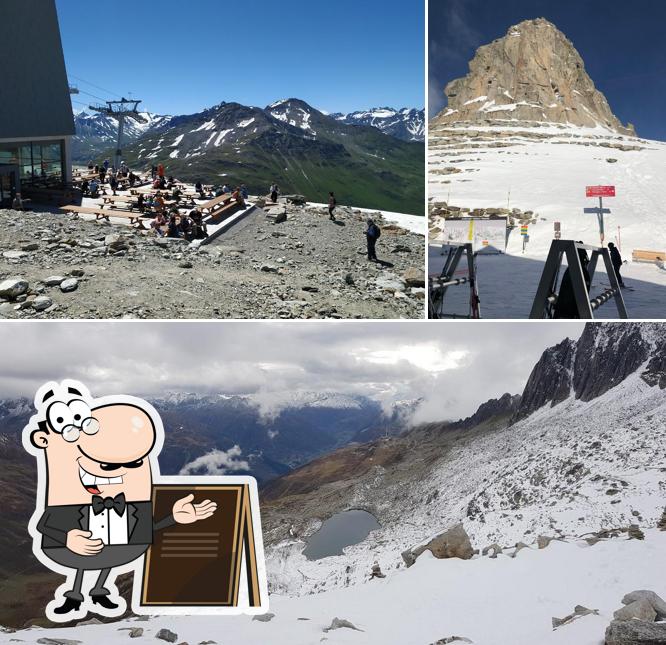 Guarda l'area esterna di Aussichtsrestaurant Schneehüenerstock