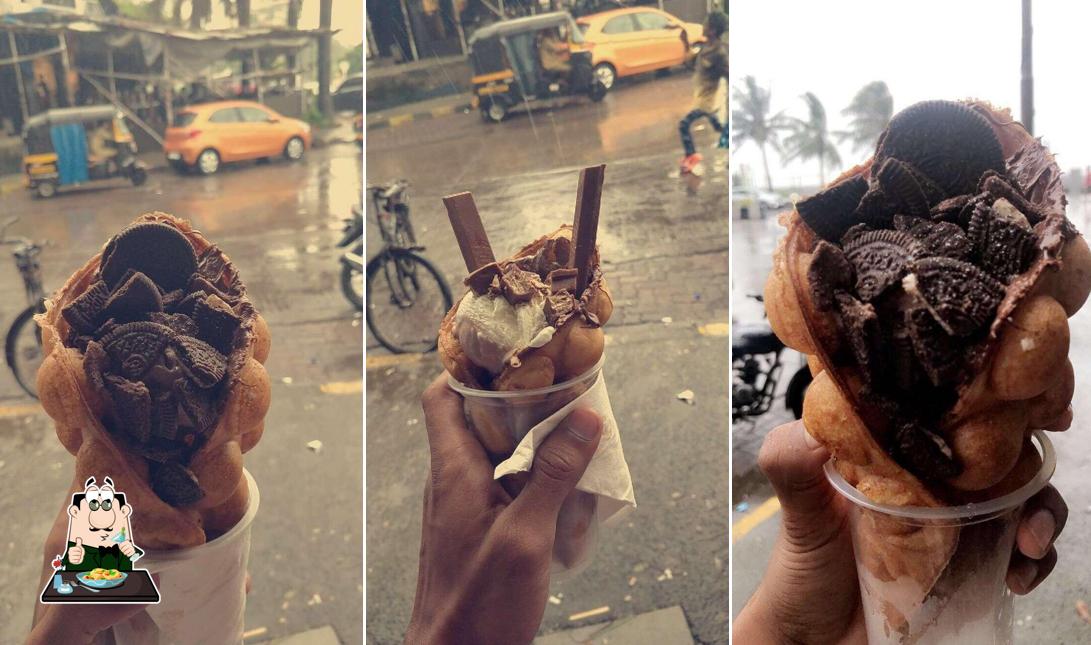 Food at Origin Bubble Waffles