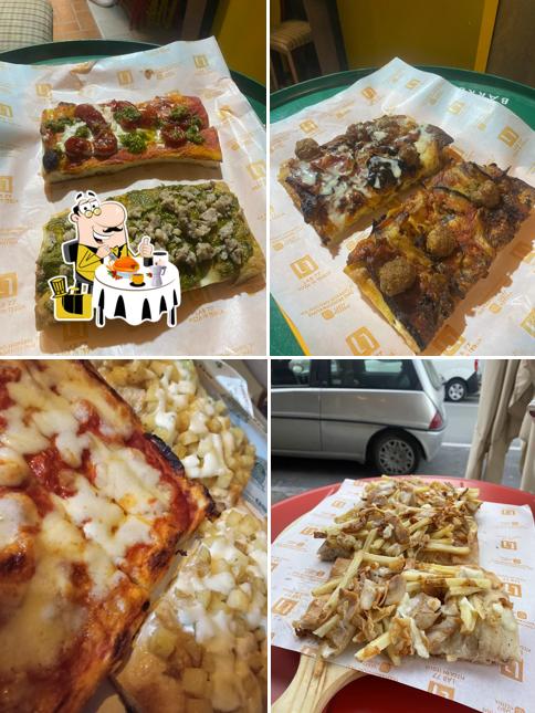 Platti al Lab77 pizza in teglia