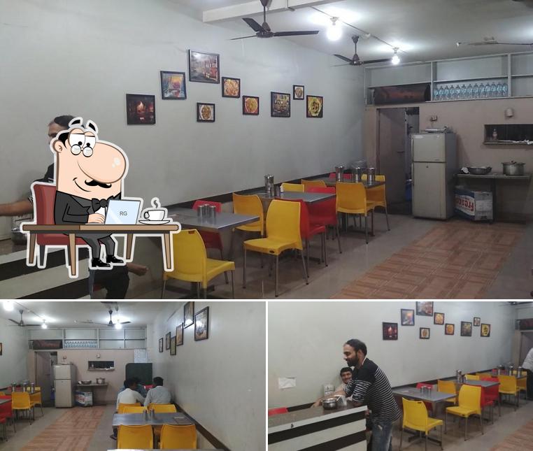 The interior of Degchi Biryani