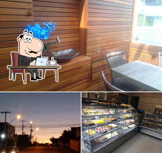 O interior do Panificadora Pão da Hora