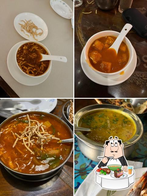 Hot and sour soup at Mango Masala Restaurant