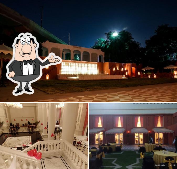 The restaurant's interior and exterior