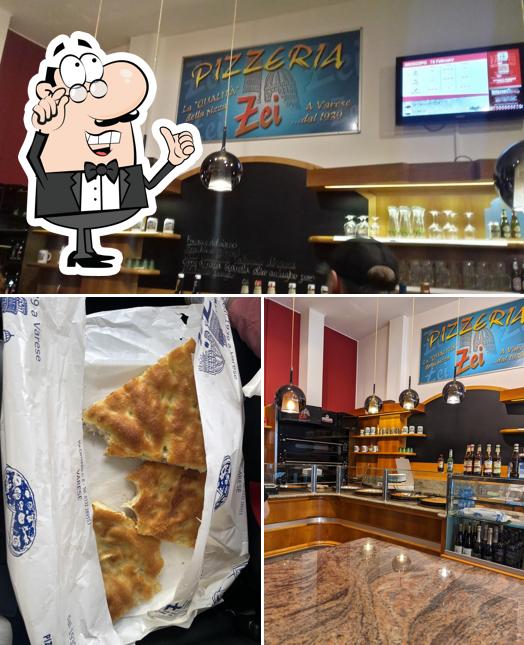 Tra le diverse cose da Zei Pizzeria... dal 1939 si possono trovare la interni e cibo