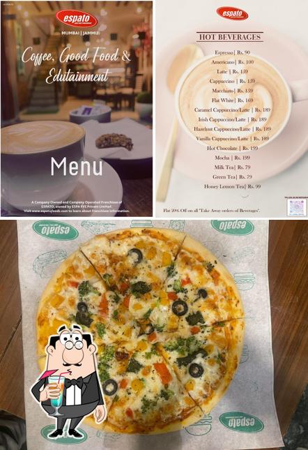 Among different things one can find drink and pizza at ESPATO - My Learn Coffee