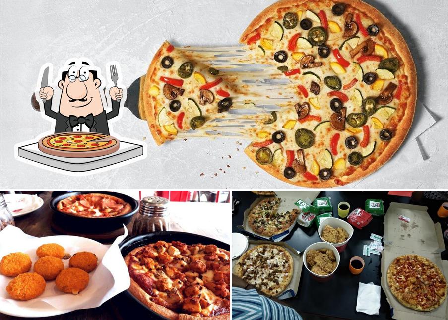Pick various types of pizza
