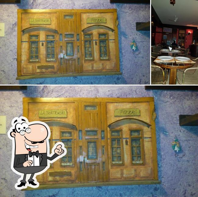 O interior do La Trattoriaa