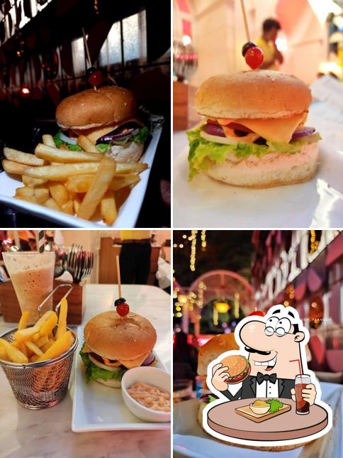 Order a burger at BELLA ROSSA