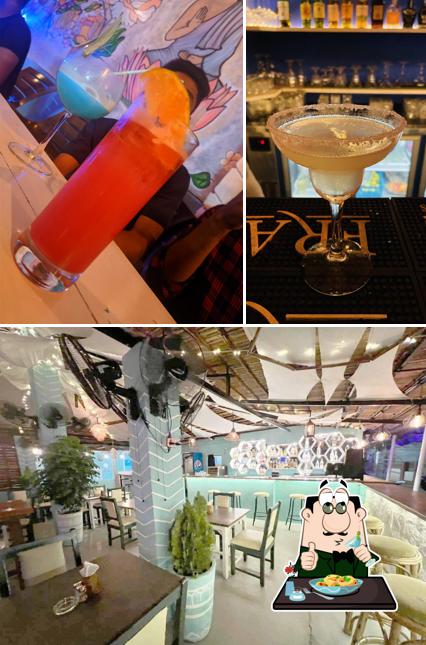 Check out the picture showing food and interior at Chill Out Street Bar