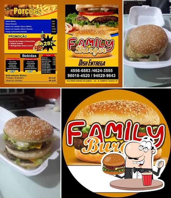 Consiga um hambúrguer no Family Burger