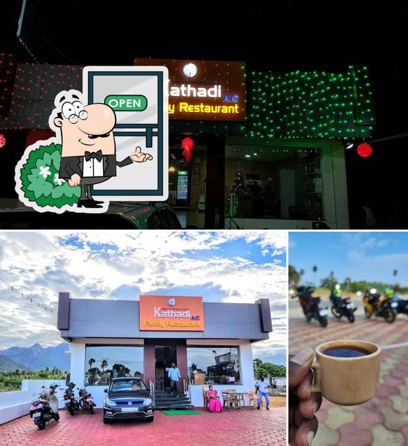 This is the picture showing exterior and beverage at Kathadi Family Restaurant