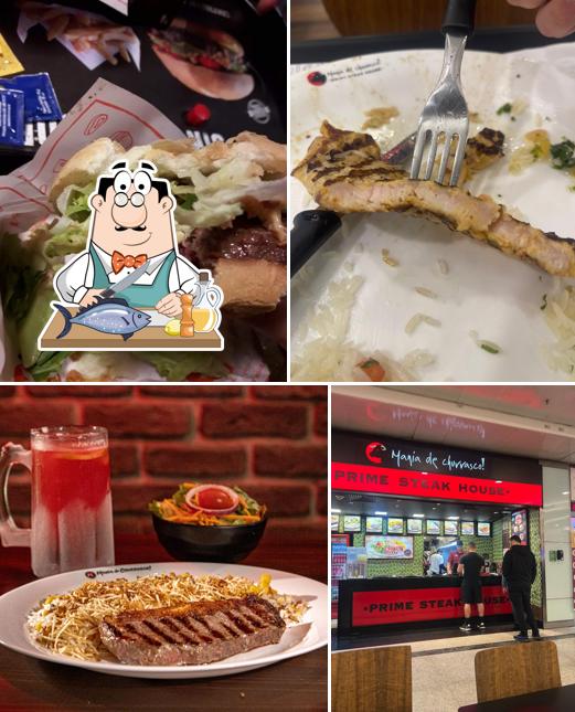 Salmão grelhado em Mania de Churrasco Prime Steak & Burger