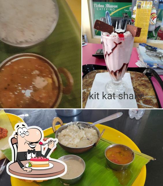 Hotel Vishnu Bhavan serves a variety of sweet dishes