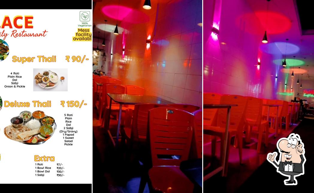 The interior of Pride Palace veg restaurant