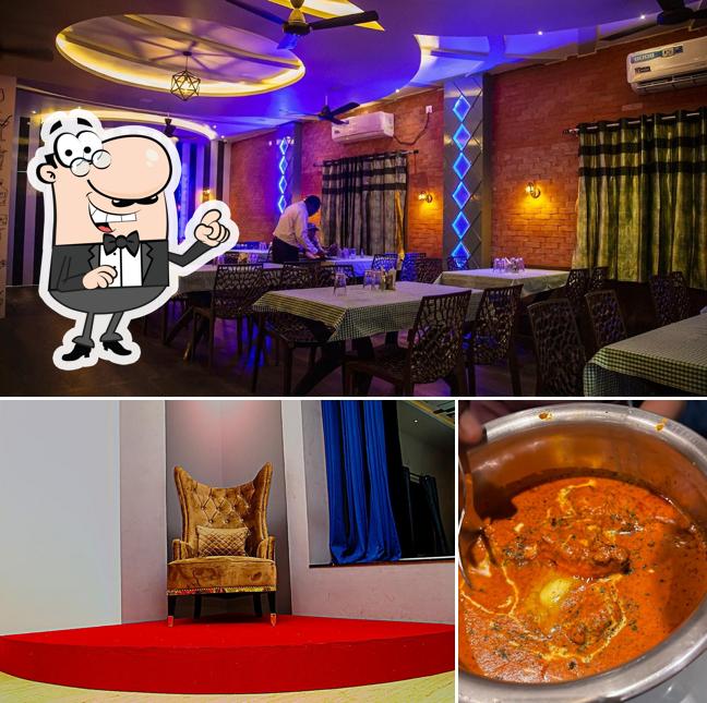 Take a look at the picture showing interior and meat at Hotel Visava Family AC Restaurant And Party Hall