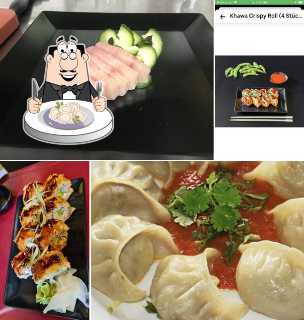 Ravioli cinesi al Khawa Restaurant Sushi & Momo