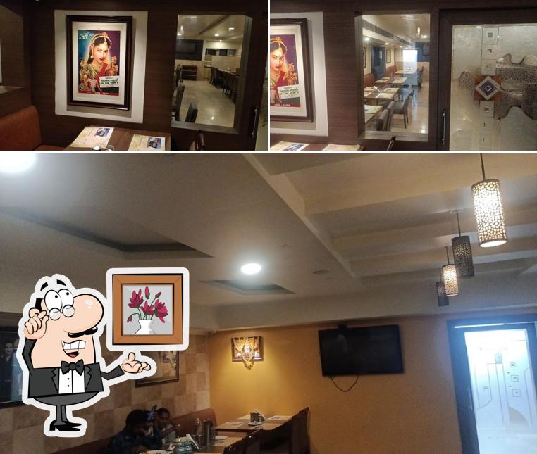 Take a seat at one of the tables at Cross Roads