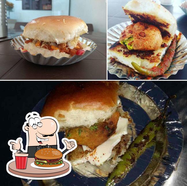 Order a burger at Sri Narsing Bhelpuri