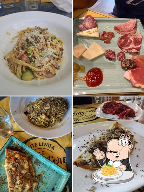 Spaghetti alla carbonara al Bio Ristoro Livata 1429