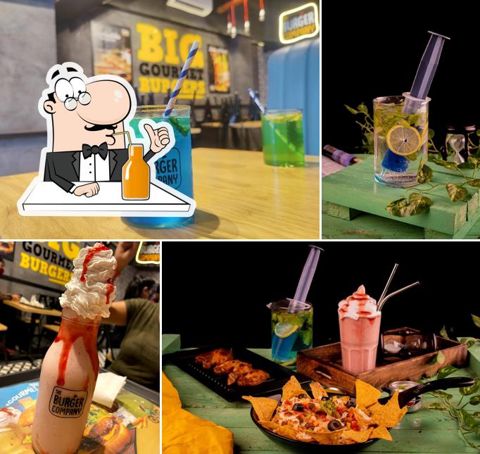 Enjoy a beverage at The Burger Company