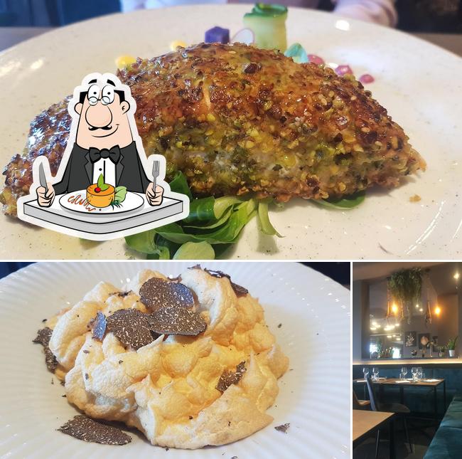Ristorante Monkey si caratterizza per la cibo e tavolo da pranzo