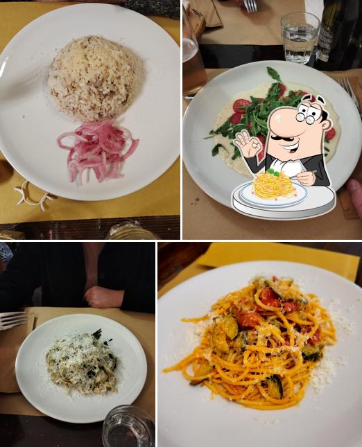 Spaghetti alla carbonara al Osteria delle Quattro Tette