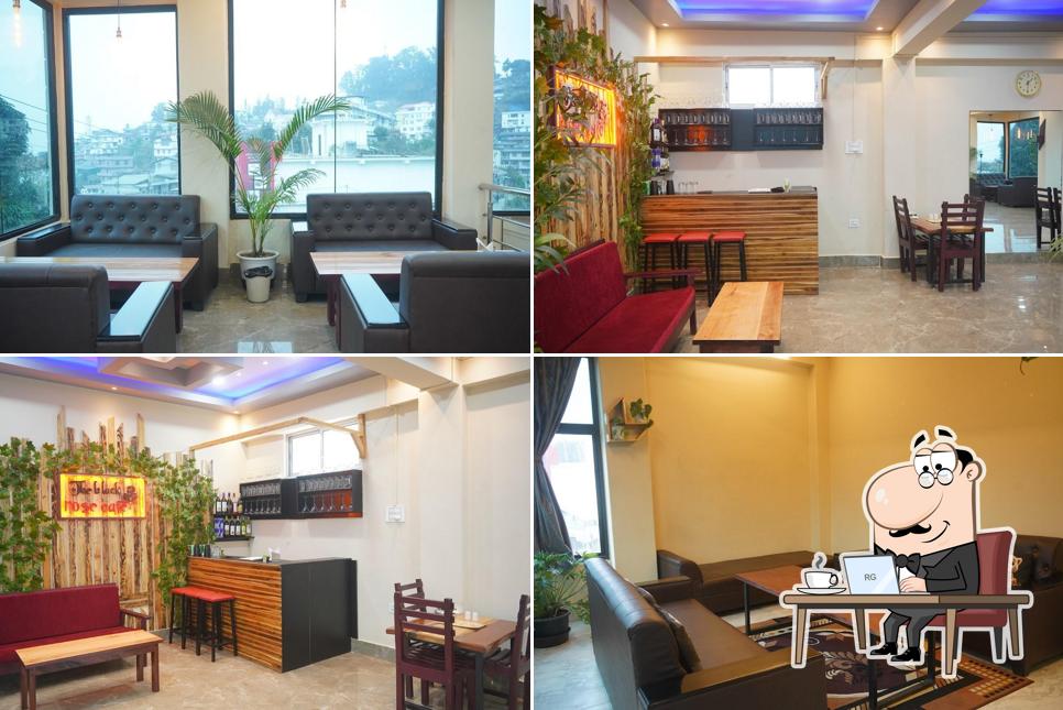 The interior of The Black Rose Cafe