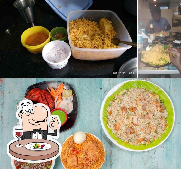 Check out the photo showing food and dining table at Yaa Mohaideen Biryani