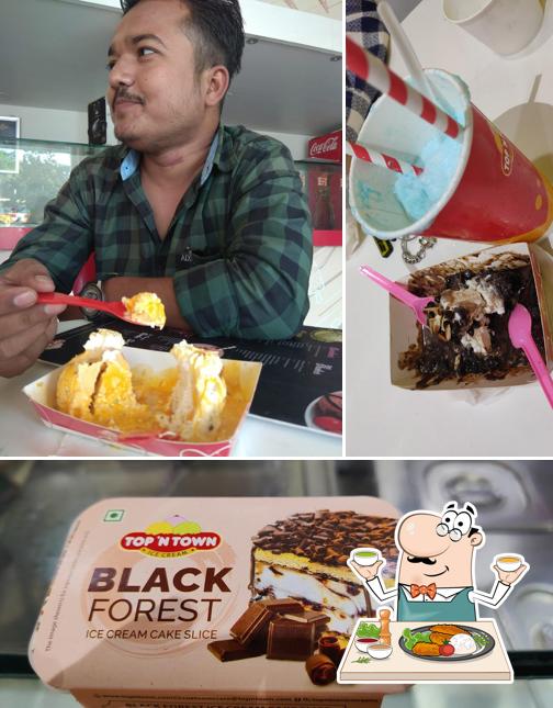 Food at Top N Town Ice Cream Parlour