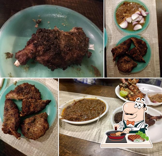 Enjoy the selection of meat dishes