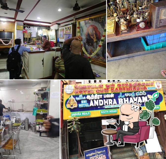 The interior of Sri Hotel ANDHRA BHAVAN