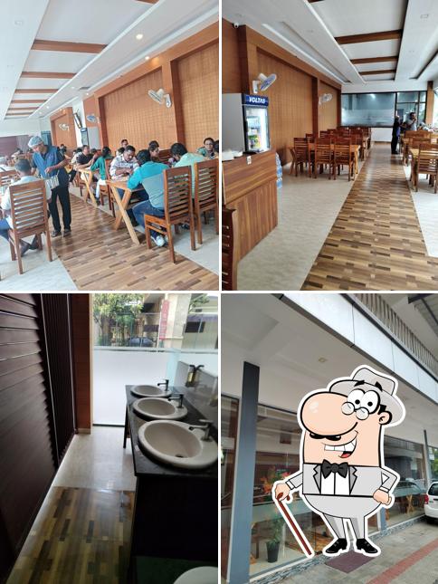 The restaurant's exterior and interior