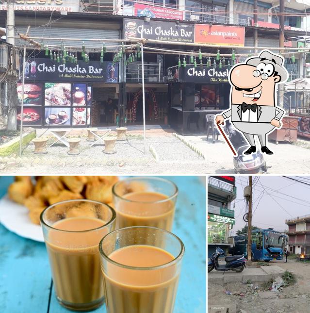 Check out the photo showing exterior and beverage at Chai Chaska Bar