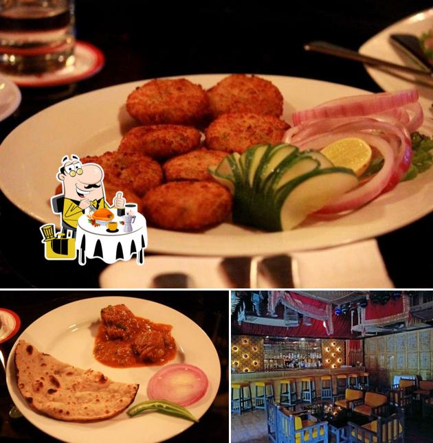The photo of food and interior at J Bar