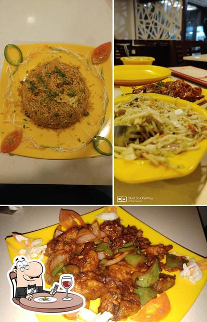 Food at Fish land multicuisine restaurant