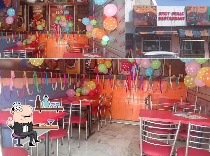 The interior of Spicy Grillz Restaurant