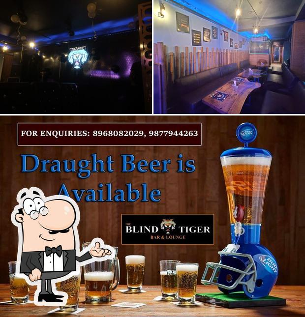 Among different things one can find interior and beer at The Blind Tiger