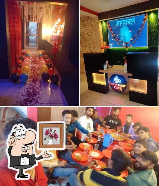 The interior of Candle Light Cafe