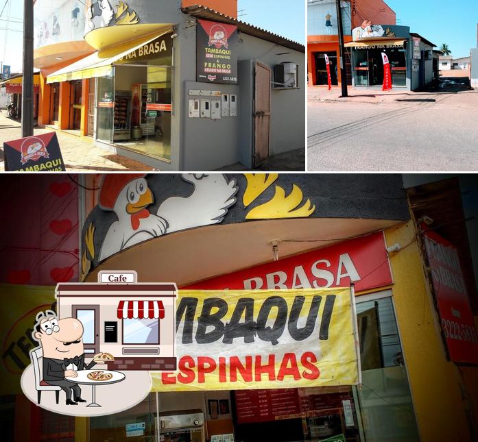 Esta é a ilustração ilustrando exterior e interior no Frango Assado PVH