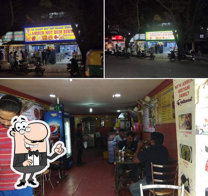 This is the picture displaying exterior and interior at New Ambur Hot Dum Biryani