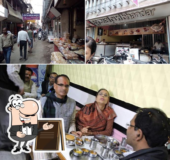 The image of Agrawal Puri Bhandar’s exterior and interior