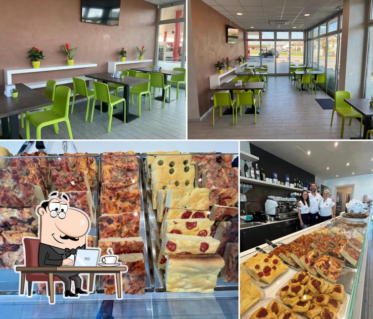 La interni e cibo del ristorante
