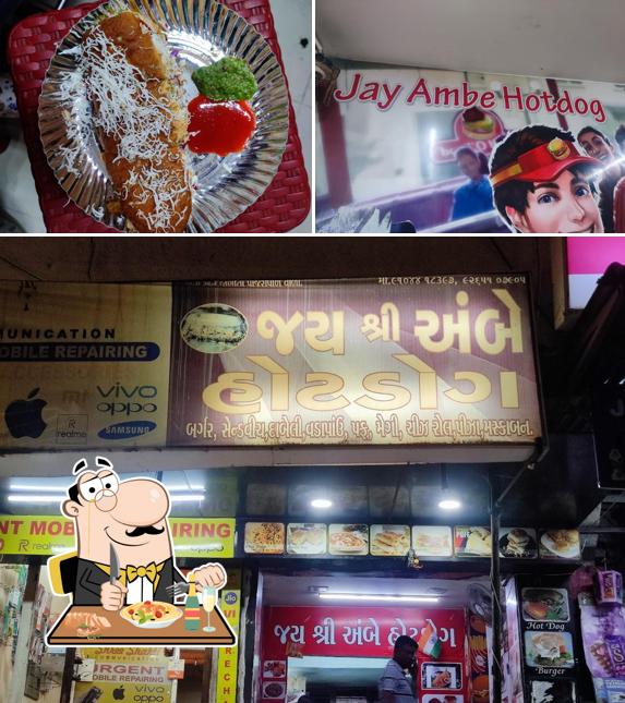 Food at Jay Ambe Hot Dog