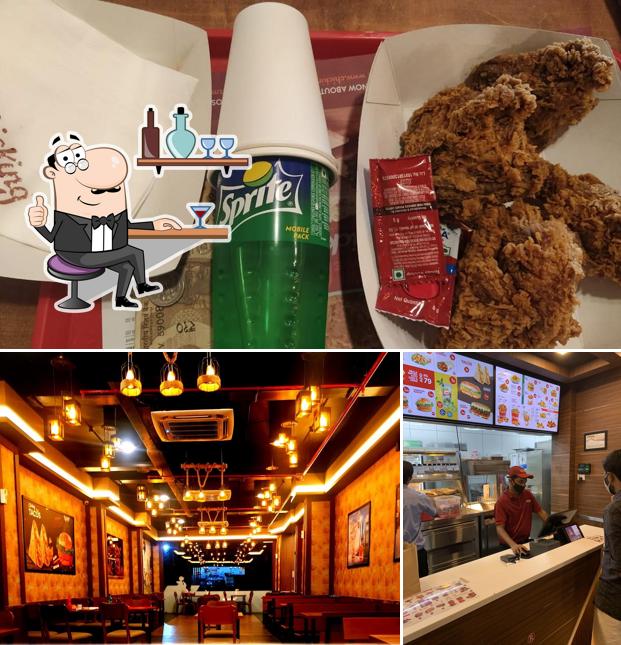 The photo of Chicking’s interior and food