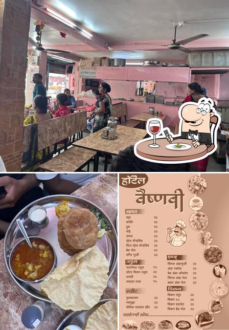 Among different things one can find food and interior at Hotel Vaishnav