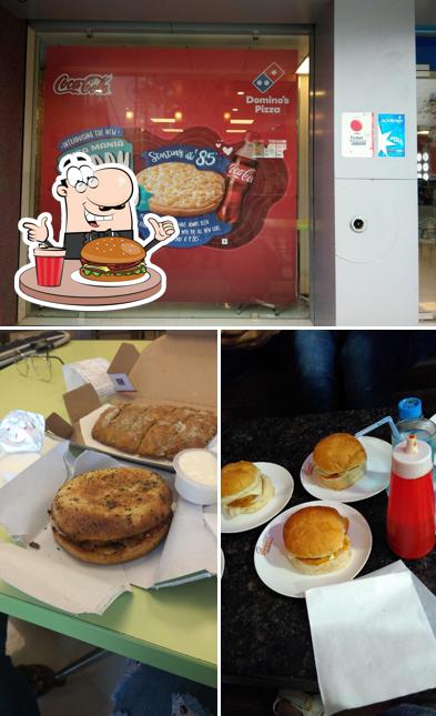 Try out a burger at Domino's Pizza Kalva Chok, Junagadh