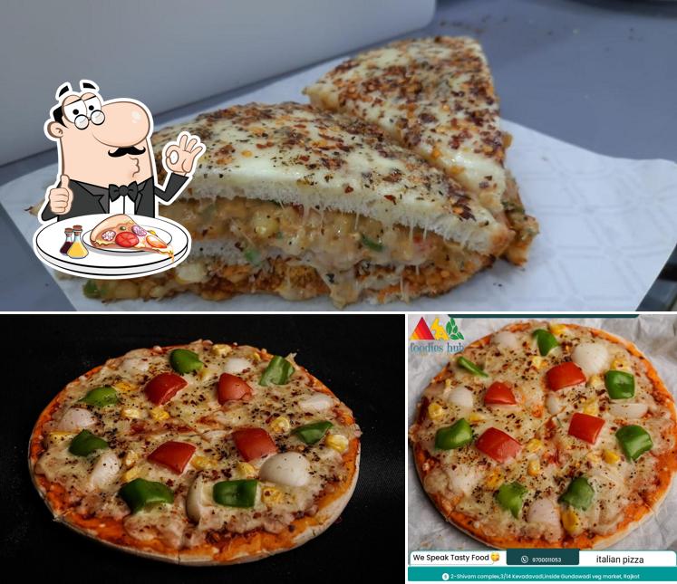 Get pizza at RAJ SNACKS