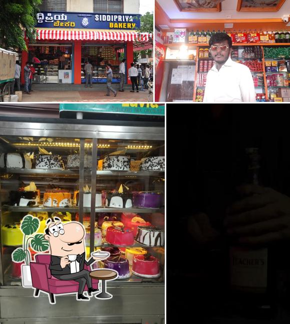 The interior of Siddipriya Bakery
