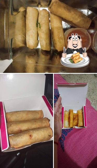Spring rolls at Wok to Walk