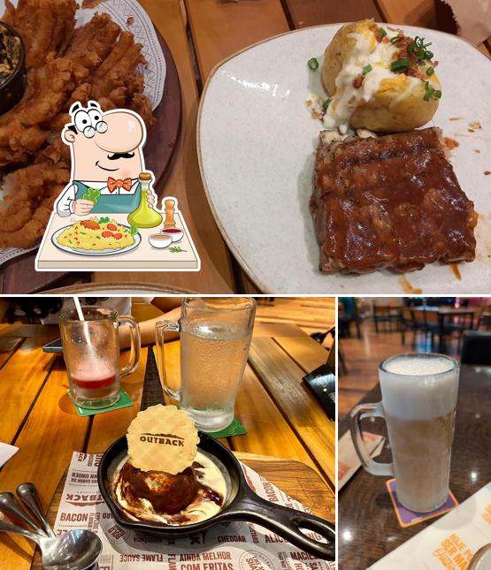 Comida em Restaurante Outback Steakhouse